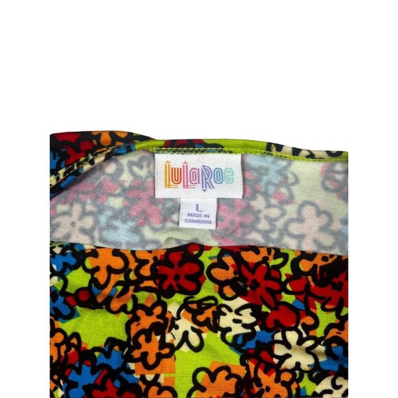 LulaRoe Irma Women's Multicolor Floral Top - Picture 4 of 7
